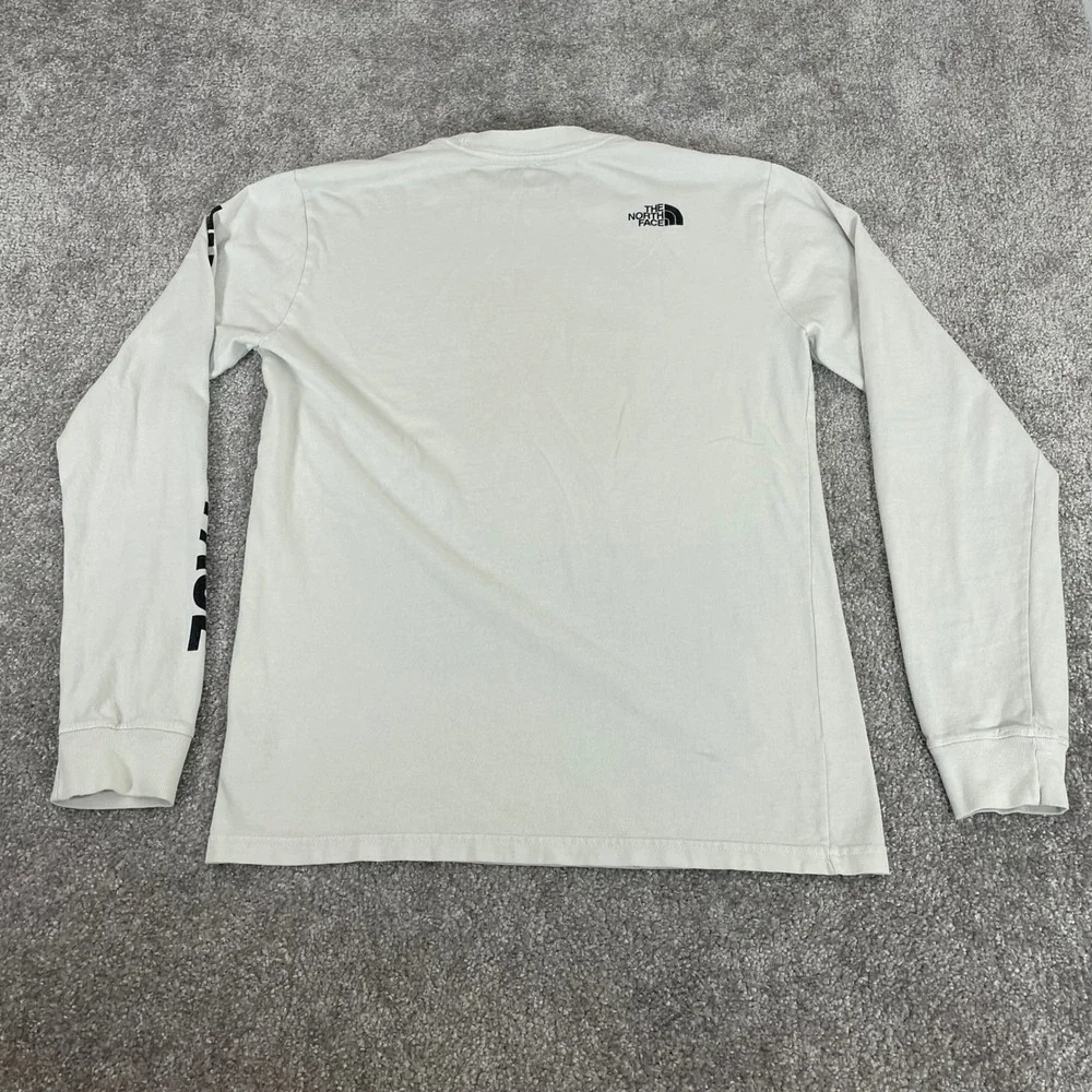 North Face T Shirt Mens Small Himalayan Suit Graphic Long Sleeve White